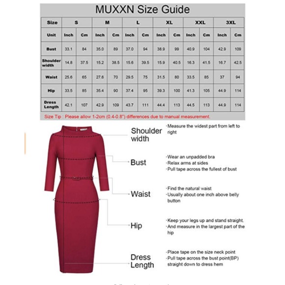 MUXXN 1950s Vintage 3/4 Sleeve Elegant Dress - Picture 7 of 7